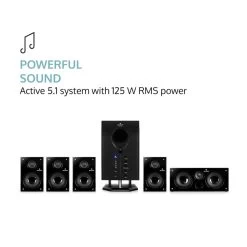 Areal 525 BK 5.1 Aktives Surround Boxen Lautsprecher Set 125 Watt RMS -Küchengeräte Verkäufe 10000148 yy 0004 logo auna Areal 525 BK schwarz 5 1 Lautsprechersystem