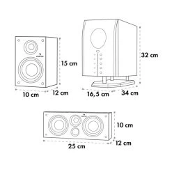 Areal 525 BK 5.1 Aktives Surround Boxen Lautsprecher Set 125 Watt RMS -Küchengeräte Verkäufe 10000148 yy 0010 logo auna Areal 525 BK schwarz 5 1 Lautsprechersystem