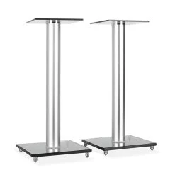 BS58 Design Boxen-Paar Lautsprecher Ständer Glas Aluminium