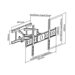 LDA03-466 Schwenkarm-Halterung 2 Arme HDMI-Kabel -Küchengeräte Verkäufe 10005408 yy 0007 titel schema schwenkarm wandhalter auna lcd lda003