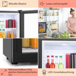 MKS-13 Minibar Mini-Kühlschrank 3 Temperaturen 30L 23 DB Glastür -Küchengeräte Verkäufe 10005440 DE 0005 usp