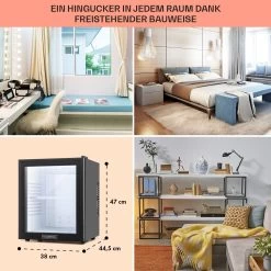 MKS-13 Minibar Mini-Kühlschrank 3 Temperaturen 30L 23 DB Glastür -Küchengeräte Verkäufe 10005440 DE 0006 usp