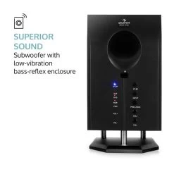 Areal 525 WD 5.1-Kanal-Lautsprechersystem Aktiv 125W RMS Fernbedienung -Küchengeräte Verkäufe 10007842 yy 0005 logo auna Areal 525 WD kirsche Lautsprechersystem