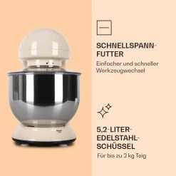 Bella Küchenmaschine 2000 W / 2,7 PS 5 Ltr Edelstahl BPA-frei -Küchengeräte Verkäufe 10008232 de 0005 logo