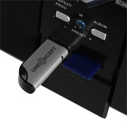 V-12-BT Bluetooth-Stereoanlage USB SD CD MP3 AUX UKW Schwarz -Küchengeräte Verkäufe 10009514 yy 0006 titel usb sd oneconcept v12bt stereoanlage neu