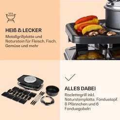 Entrecote 2-in-1 Raclettegrill & Fondue Naturstein 1100W 8 Personen -Küchengeräte Verkäufe 10022268 de 0005 logo