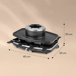 Entrecote 2-in-1 Raclettegrill & Fondue Naturstein 1100W 8 Personen -Küchengeräte Verkäufe 10022268 yy 0006 logo