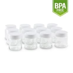 Ersatzglas Für Gaia Joghurtmaker Schraubverschluss 210ml 12 Stück BPA-frei