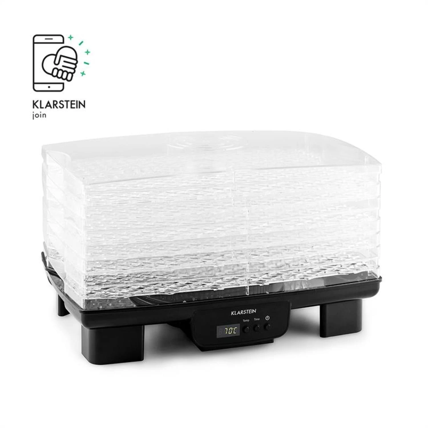 Bananarama Dörrautomat Schwarz 550W Trockner Dehydrator 6 Etagen 3 Bananarama Dörrautomat Schwarz 550W Trockner Dehydrator 6 Etagen – Bild 3