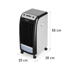 Carribean Blue 3-in-1 Luftkühler Ventilator Luftbefeuchter 402 M3/h | 70 Watt | 4 Liter | 3 Geschwindigkeiten | Oszillation | Mobil -Küchengeräte Verkäufe 10028180 yy 0007 dimensions