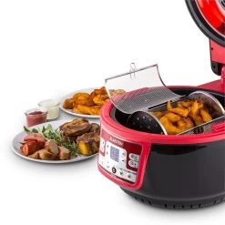 VitAir Turbo Heißluftfritteuse Rot-schwarz 1400W Grillen Backen 9l -Küchengeräte Verkäufe 10028289 yy 0009 ambient 03 Klarstein VitAir Heissluftfritteuse