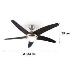 Bolero 2-in-1-Deckenventilator Leuchte 55W 10212 M³/h Fernbedienung 14 Bolero 2-in-1-Deckenventilator Leuchte 55W 10212 M³/h Fernbedienung -Küchengeräte Verkäufe 10028292 yy 0007 logo