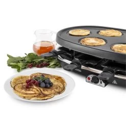 All-U-Can-Grill Raclette 4-in-1 Pancake Crêpes Steinplatte 8 Personen -Küchengeräte Verkäufe 10028450 yy 0009 titel Klarstein All U Can Grill Raclettegrill 4in1