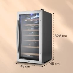 Vinamour 26 Uno Weinkühlschrank 26 Flaschen 88 Liter Edelstahl LED 12 Vinamour 26 Uno Weinkühlschrank 26 Flaschen 88 Liter Edelstahl LED -Küchengeräte Verkäufe 10028491 yy 0006 dimensions