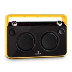Bebop Ghettoblaster USB Bluetooth AUX MIC Akku Gelb