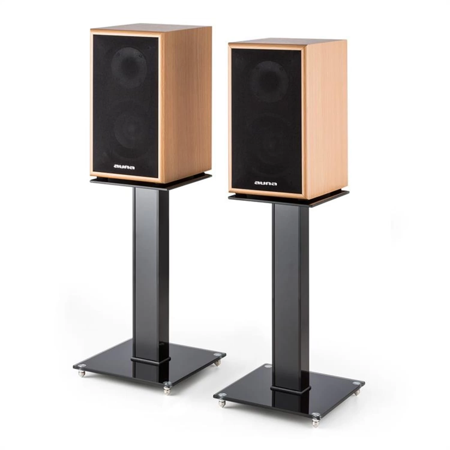 BS-03S-BK Lautsprecher-Ständer Paar Aluminium Glas MDF Kabelkanal 8 BS-03S-BK Lautsprecher-Ständer Paar Aluminium Glas MDF Kabelkanal – Bild 8