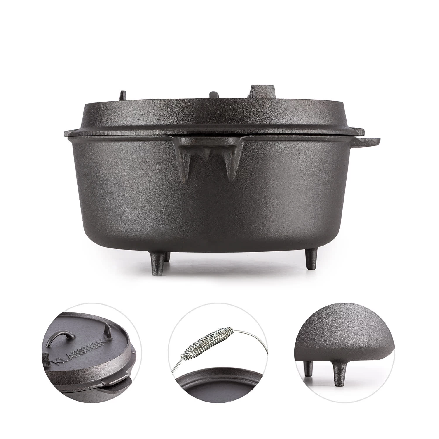 Hotrod 145 Dutch Oven BBQ-Topf 12 Qt / 11,4 Liter Gusseisen Schwarz 4 Hotrod 145 Dutch Oven BBQ-Topf 12 Qt / 11,4 Liter Gusseisen Schwarz – Bild 4