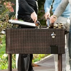 Springbreak Getränkewagen Kühlbox Terrassenkühlwagen 80l Rattandekor -Küchengeräte Verkäufe 10029648 yy 0004 logo