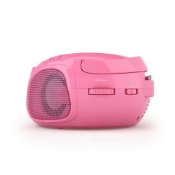 Roadie CD Boombox UKW-Radio Lichtshow CD-Player Bluetooth 5.0 -Küchengeräte Verkäufe 10029815 yy 0006 titel side auna Roadie Boombox CD AM FM Radio USB BT pink