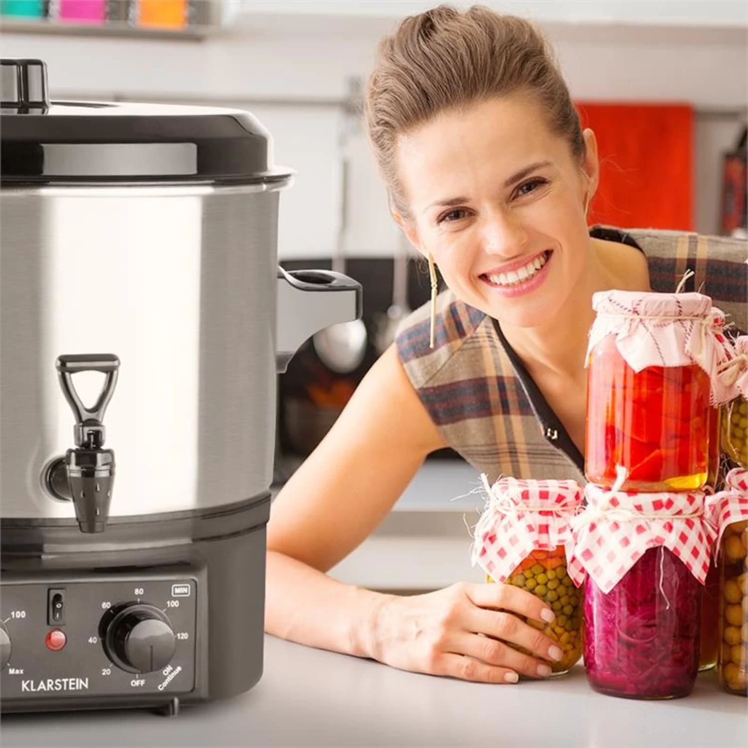 Biggie Small Einkochvollautomat Einkochtopf 16 Liter 2000 W Edelstahl 6 Biggie Small Einkochvollautomat Einkochtopf 16 Liter 2000 W Edelstahl – Bild 6