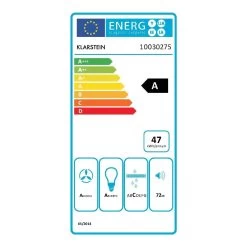 Lumio Neo Retro-Dunstabzugshaube 60cm 610m³/h A Edelstahl Weiß -Küchengeräte Verkäufe 10030275 energy label