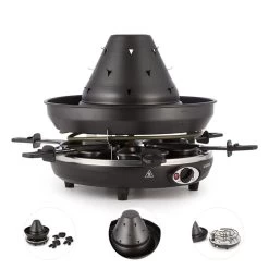 Taste Volcano Tartarengrill Raclettegrill 1500 W 6 Personen Schwarz 10 Taste Volcano Tartarengrill Raclettegrill 1500 W 6 Personen Schwarz -Küchengeräte Verkäufe 10030307 yy 0006 detail Klarstein Tataren Grill Raclette Grill