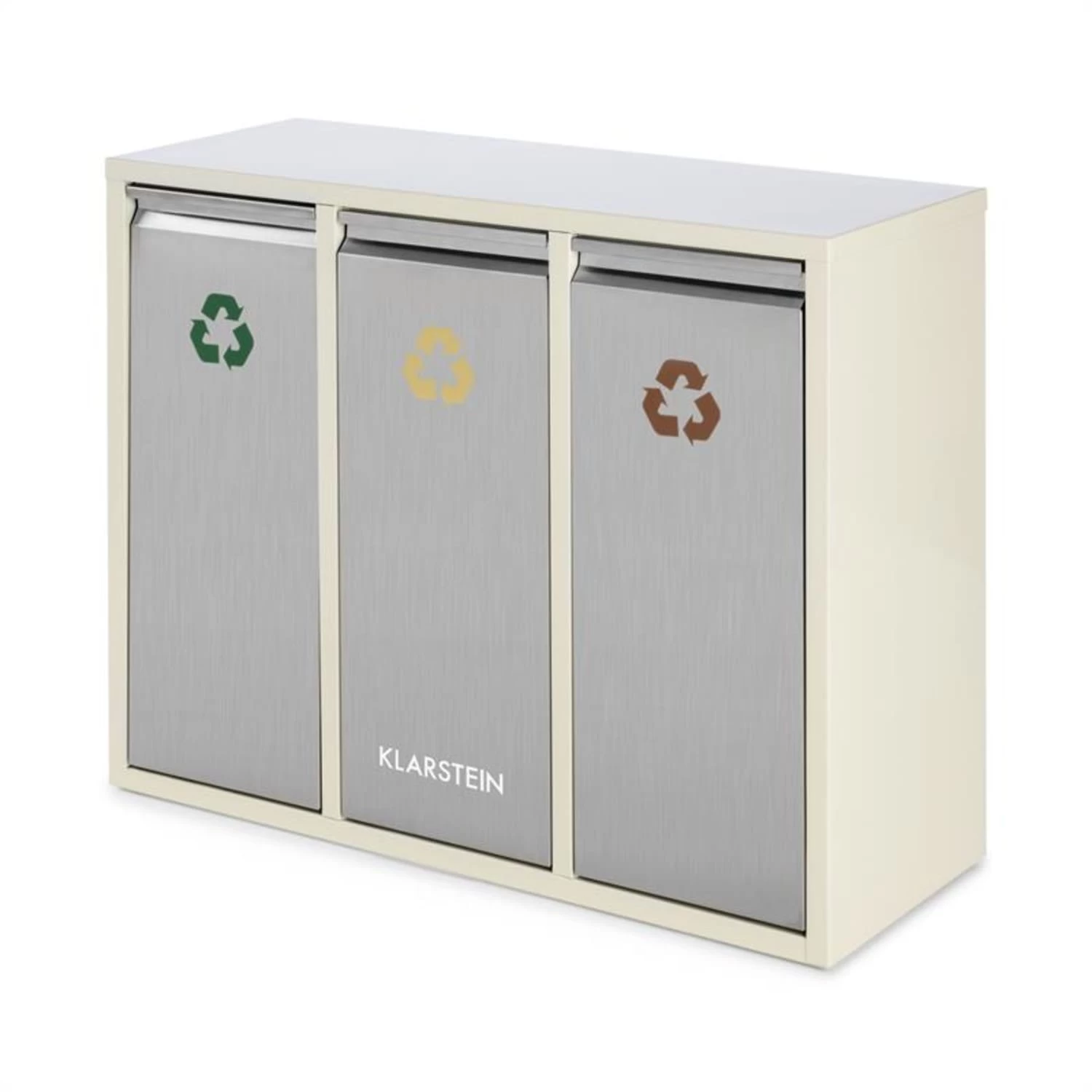 Ordnungshüter 3 Mülleimer Mülltrenner 45L (3 X 15 L) Cremebeige 5 Ordnungshüter 3 Mülleimer Mülltrenner 45L (3 X 15 L) Cremebeige – Bild 5