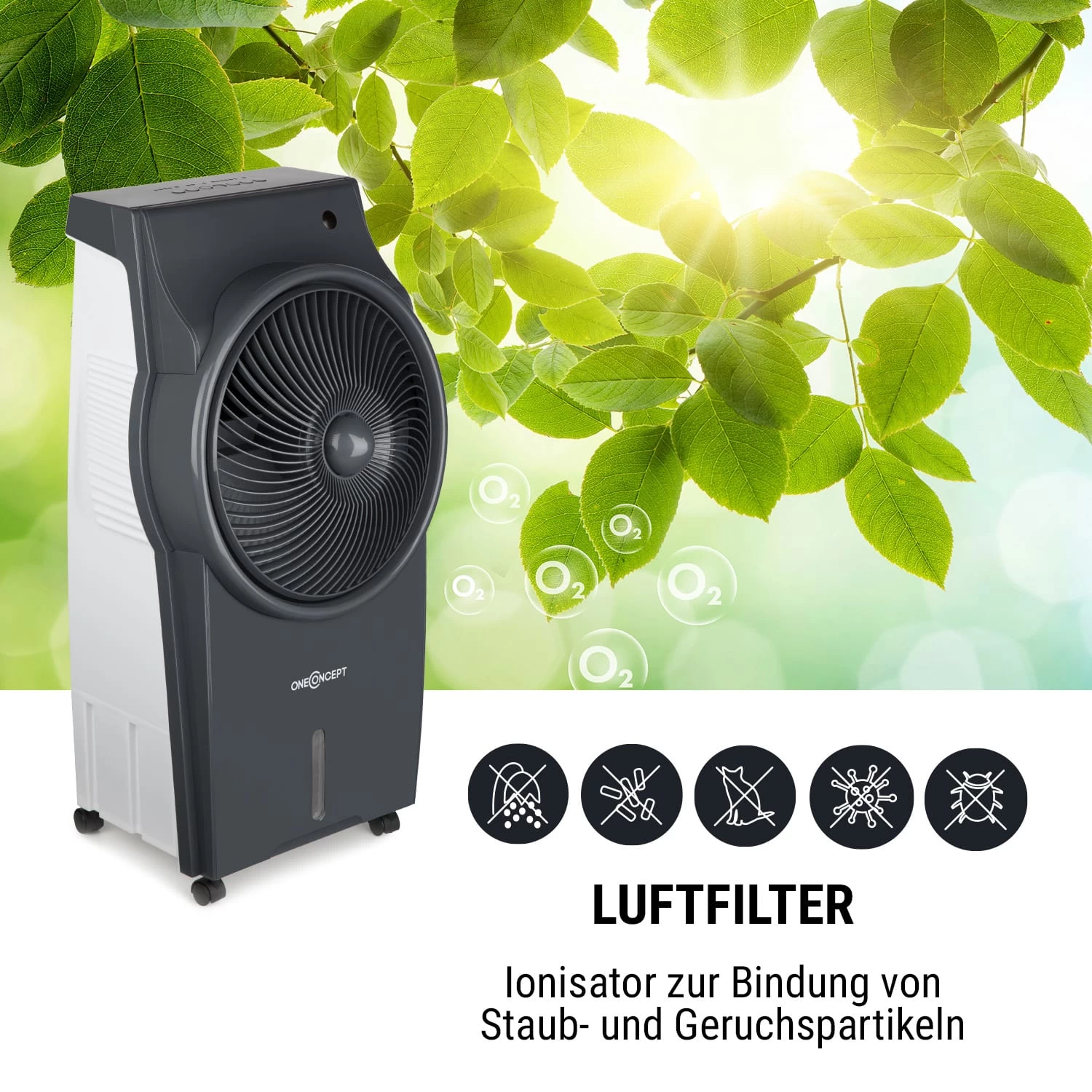 Kingcool 4-in-1 Luftkühler 2340 M³/h 95 W 8 Ltr Mobil Fernbedienung 6 Kingcool 4-in-1 Luftkühler 2340 M³/h 95 W 8 Ltr Mobil Fernbedienung – Bild 6