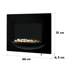 Feuerschale Elektro-Wandkamin 1800W Flammenillusion Dekosteine -Küchengeräte Verkäufe 10031557 yy 0006 logo Klarstein Feuerschale Wandkamin 1800 W schwarz