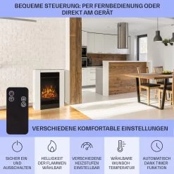  Studio 5 Elektrischer Kamin Heizlüfter 900/1800 W Fernbedienung -Küchengeräte Verkäufe 10031572 de 0006 usp
