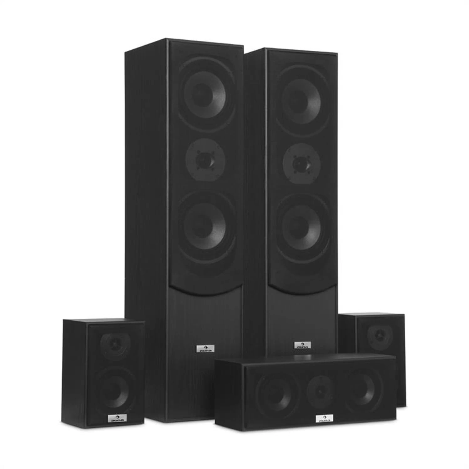 Surround Lautsprecher Boxen Set Heimkino 335W RMS Schwarz 2 Surround Lautsprecher Boxen Set Heimkino 335W RMS Schwarz – Bild 2