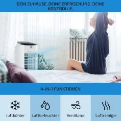 Coolster 4-in-1-Luftkühler 320 M³/h 60 W 4 Ltr Fernbedienung Mobil -Küchengeräte Verkäufe 10032347 de 0003 usp