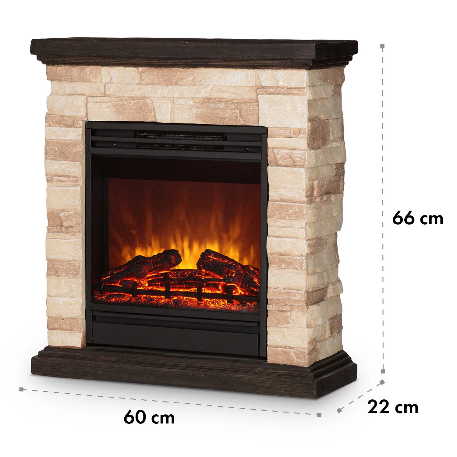 Kaprun Elektrischer Kamin 1800W Steindekor Polystone Fernbedienung 9 Kaprun Elektrischer Kamin 1800W Steindekor Polystone Fernbedienung – Bild 9