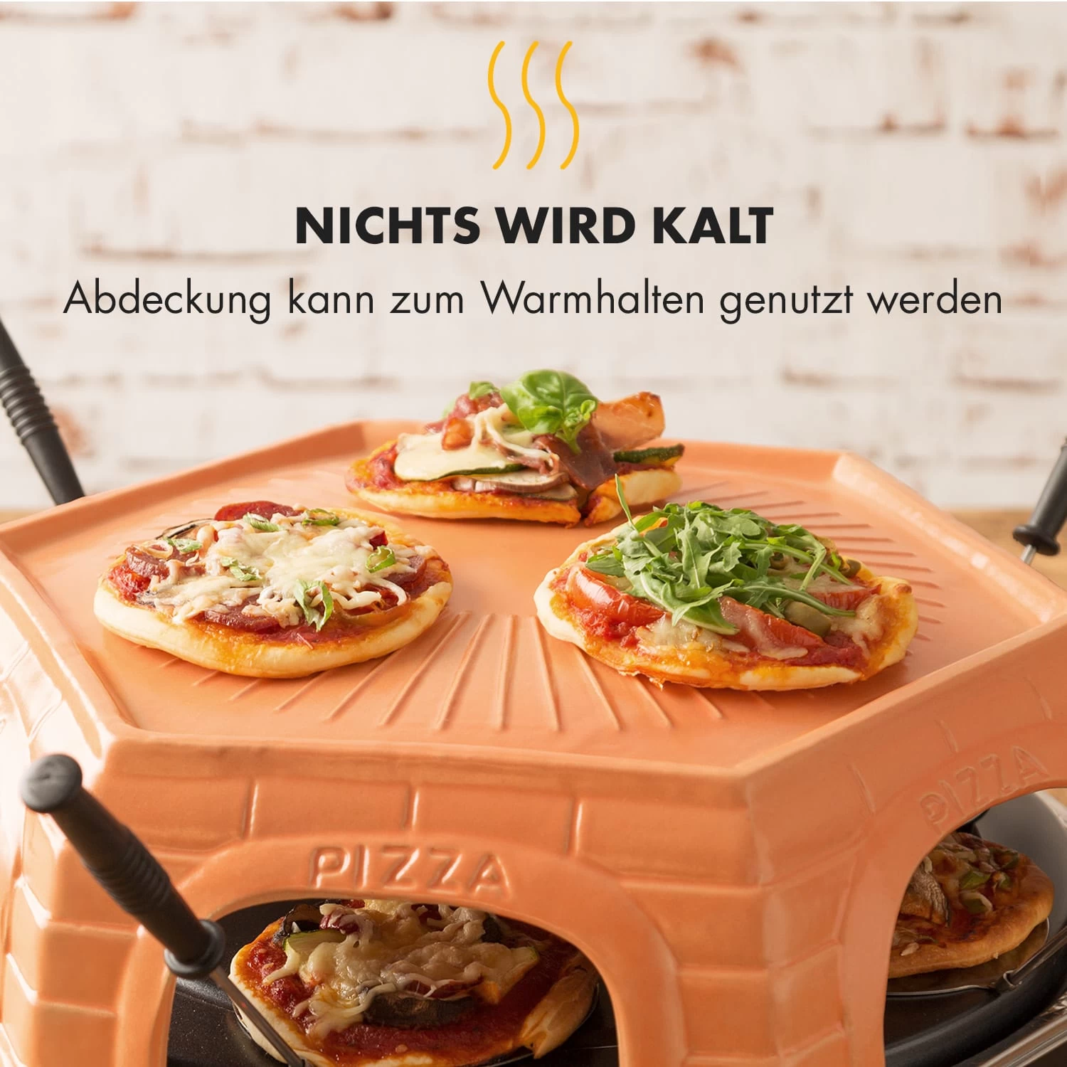 Capricciosa Pizzaofen 1500W Abdeckung Aus Terracotta Warmhaltefunktion 6 Capricciosa Pizzaofen 1500W Abdeckung Aus Terracotta Warmhaltefunktion – Bild 6