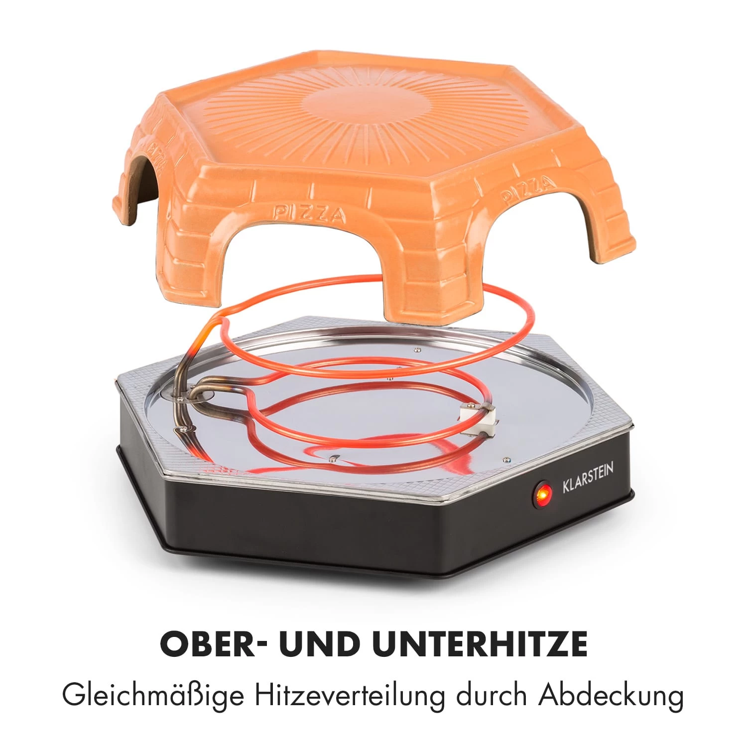 Capricciosa Pizzaofen 1500W Abdeckung Aus Terracotta Warmhaltefunktion 7 Capricciosa Pizzaofen 1500W Abdeckung Aus Terracotta Warmhaltefunktion – Bild 7