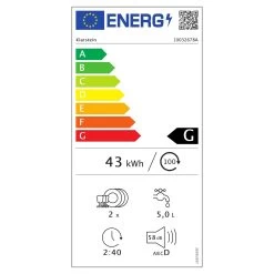 Amazonia Mini Geschirrspülmaschine 6 Programme LED-Display -Küchengeräte Verkäufe 10032678 energy label