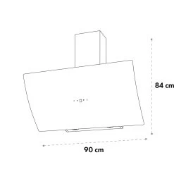Annabelle 60 Dunstabzugshaube Glas 595 M³/h Touch-Armatur Weiß -Küchengeräte Verkäufe 10032684 yy 0009 logo