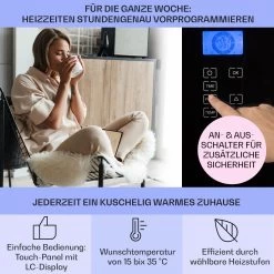 Norderney Konvektions-Heizgerät Thermostat Timer 1000W 20m² -Küchengeräte Verkäufe 10032787 de 0003 usp