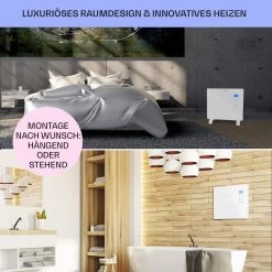 Norderney Konvektions-Heizgerät Thermostat Timer 1000W 20m² Weiß -Küchengeräte Verkäufe 10032788 de 0007 usp