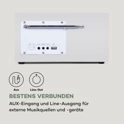 Silver Star Mini Internet DAB+/UKW Radio, WiFi, BT, DAB+/UKW, Weiß -Küchengeräte Verkäufe 10032792 de 0009 logo