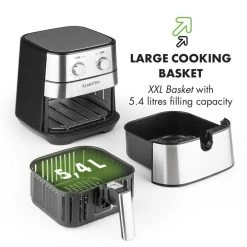 AeroVital Heißluftfritteuse 1700W 5,4 Liter Timer Edelstahl Silber 18 AeroVital Heißluftfritteuse 1700W 5,4 Liter Timer Edelstahl Silber -Küchengeräte Verkäufe 10032848 yy 0009 logo Klarstein AeroVital Heissluftfritteuse silber reedit