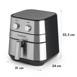 AeroVital Heißluftfritteuse 1700W 5,4 Liter Timer Edelstahl Silber 19 AeroVital Heißluftfritteuse 1700W 5,4 Liter Timer Edelstahl Silber -Küchengeräte Verkäufe 10032848 yy 0010 logo Klarstein AeroVital Heissluftfritteuse silber reedit