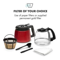 Aromatica II Duo Kaffeemaschine, Integriertes Mahlwerk, 1,25 L, Rot 14 Aromatica II Duo Kaffeemaschine, Integriertes Mahlwerk, 1,25 L, Rot -Küchengeräte Verkäufe 10032866 yy 0004 logo Klarstein Aromatica II Duo Kaffeemaschine rot