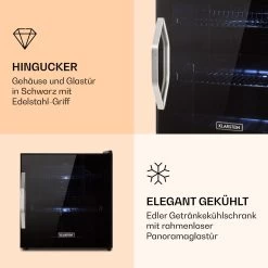 Beersafe L Onyx Kühlschrank 47 Liter 2 Böden Panoramaglastür. -Küchengeräte Verkäufe 10032870 de 0003 logo