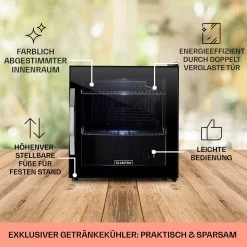 Beersafe L Onyx Kühlschrank 47 Liter 2 Böden Panoramaglastür. -Küchengeräte Verkäufe 10032870 de 0005 usp