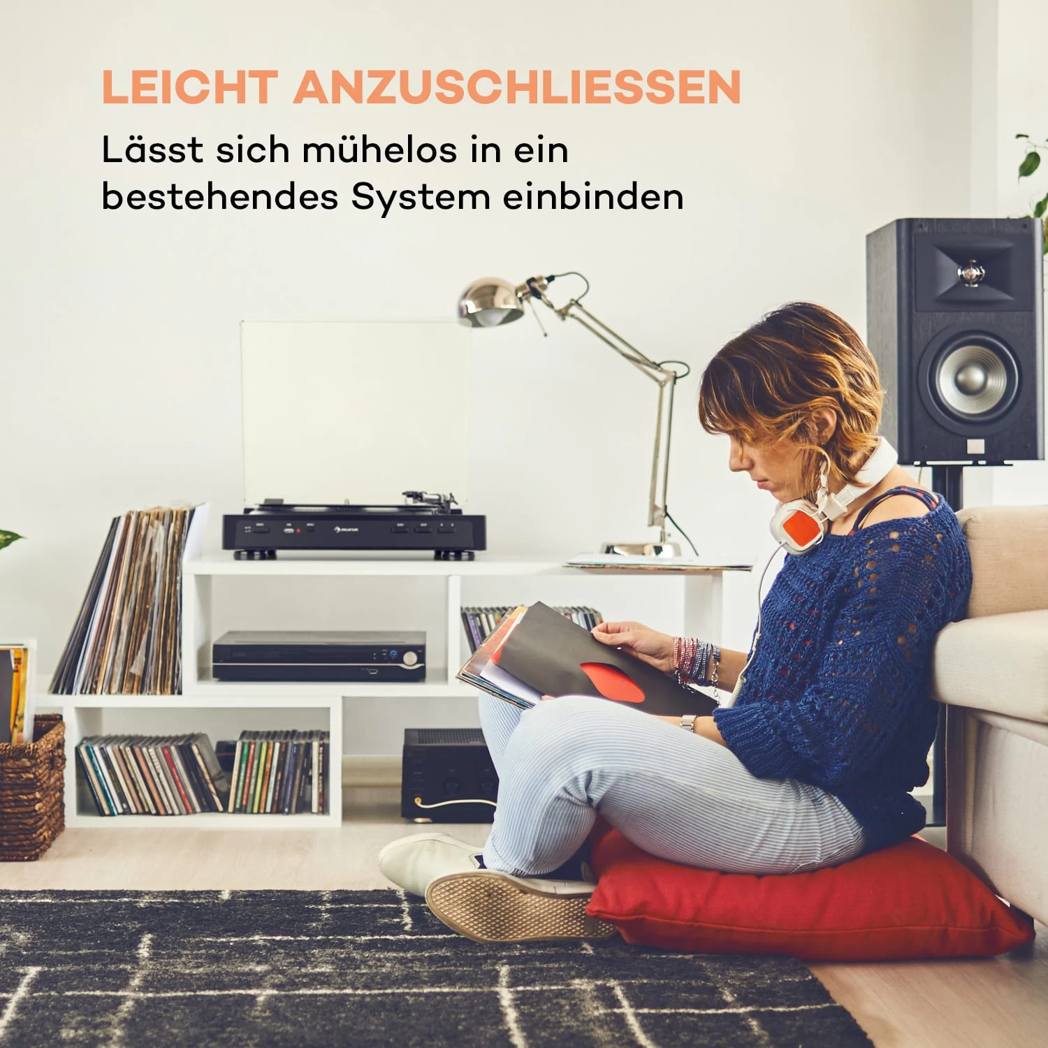 Fullmatic Vollautomatischer Plattenspieler USB Vorverstärker Schwarz 6 Fullmatic Vollautomatischer Plattenspieler USB Vorverstärker Schwarz – Bild 6