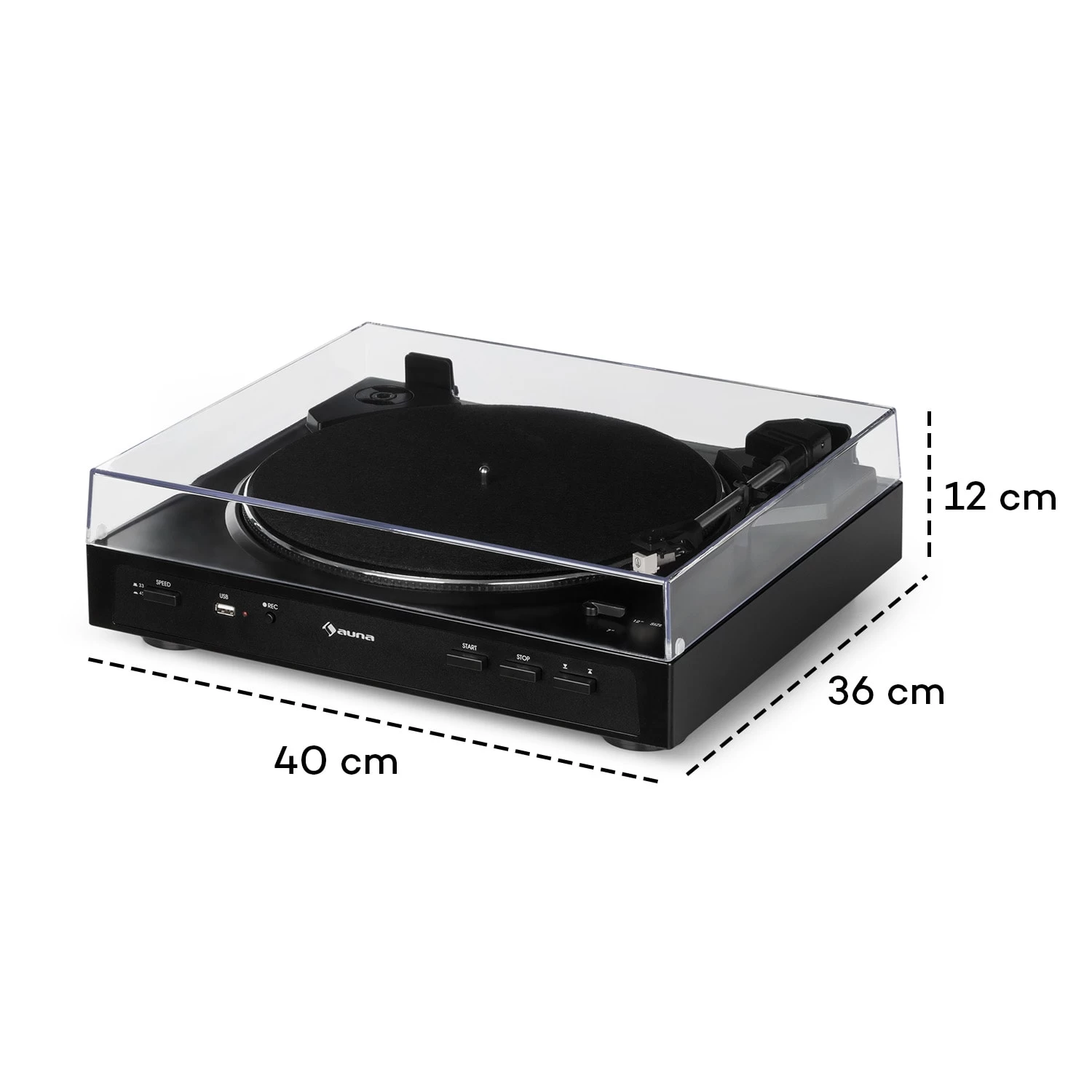 Fullmatic Vollautomatischer Plattenspieler USB Vorverstärker Schwarz 9 Fullmatic Vollautomatischer Plattenspieler USB Vorverstärker Schwarz – Bild 9