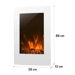 Lausanne Vertical Elektrischer Kamin 1000 Oder 2000W Feuerillusion -Küchengeräte Verkäufe 10032892 yy 0006 logo Klarstein Lausanne Elektrischer Kamin weiss