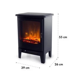 Meran Elektrischer Kamin 950/1850W 2-stufige Heizung Gusseisen-Stil 18 Meran Elektrischer Kamin 950/1850W 2-stufige Heizung Gusseisen-Stil -Küchengeräte Verkäufe 10032893 yy 0007 logo Klarstein Meran Elektrischer Kamin schwarz