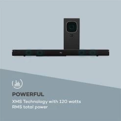 Areal Bar 650 2.1 Sound System Soundbar 120W RMS-Leistung BT USB -Küchengeräte Verkäufe 10032983 yy 0009 logo Auna 2 1CH Soundbar